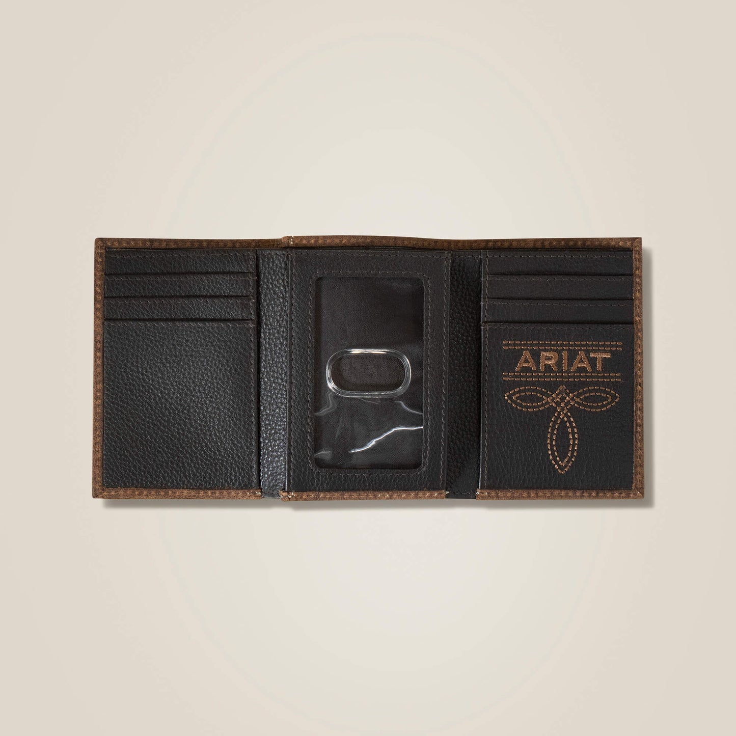 Pebble Leather Trifold Wallet Ariat Men|Accessories