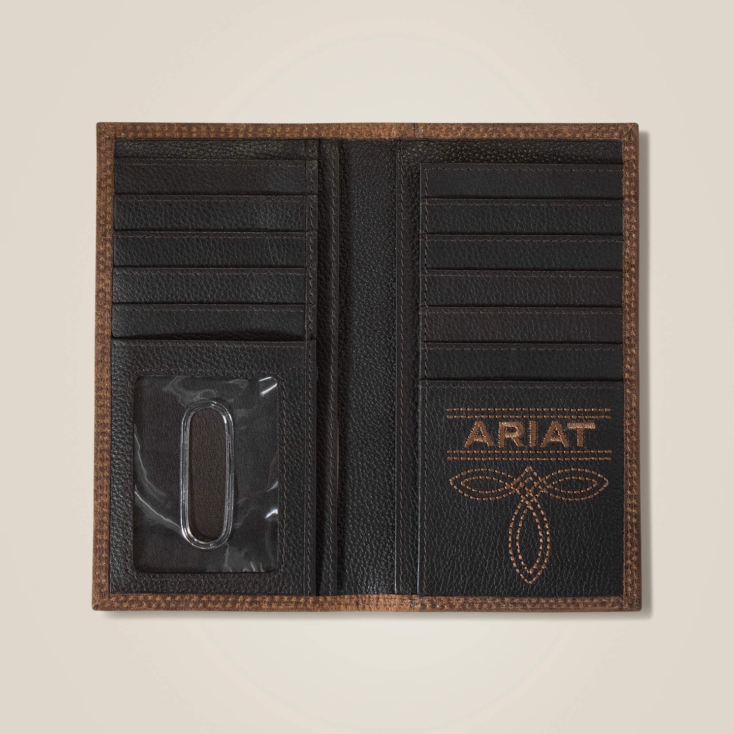Pebble Leather Rodeo Wallet Ariat Men|Accessories
