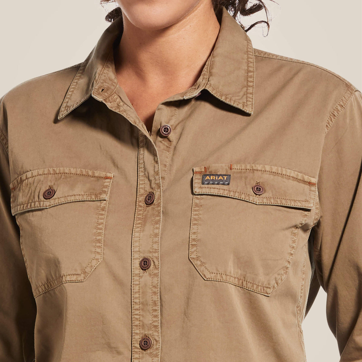 Rebar Washed Twill Work Shirt Ariat Women|Work