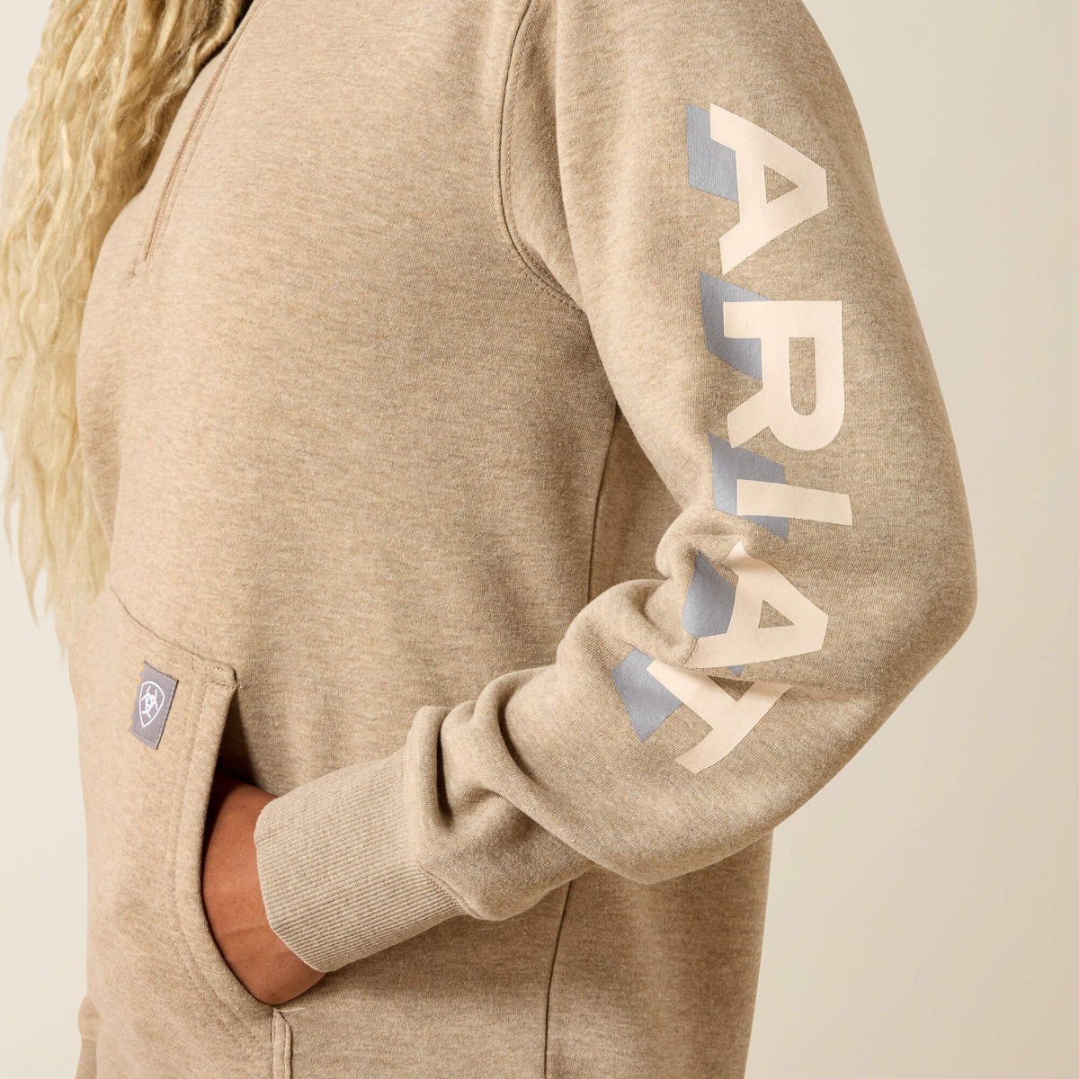 Rebar Lightweight Logo 1/2 Zip Hoodie Ariat Sale|Women