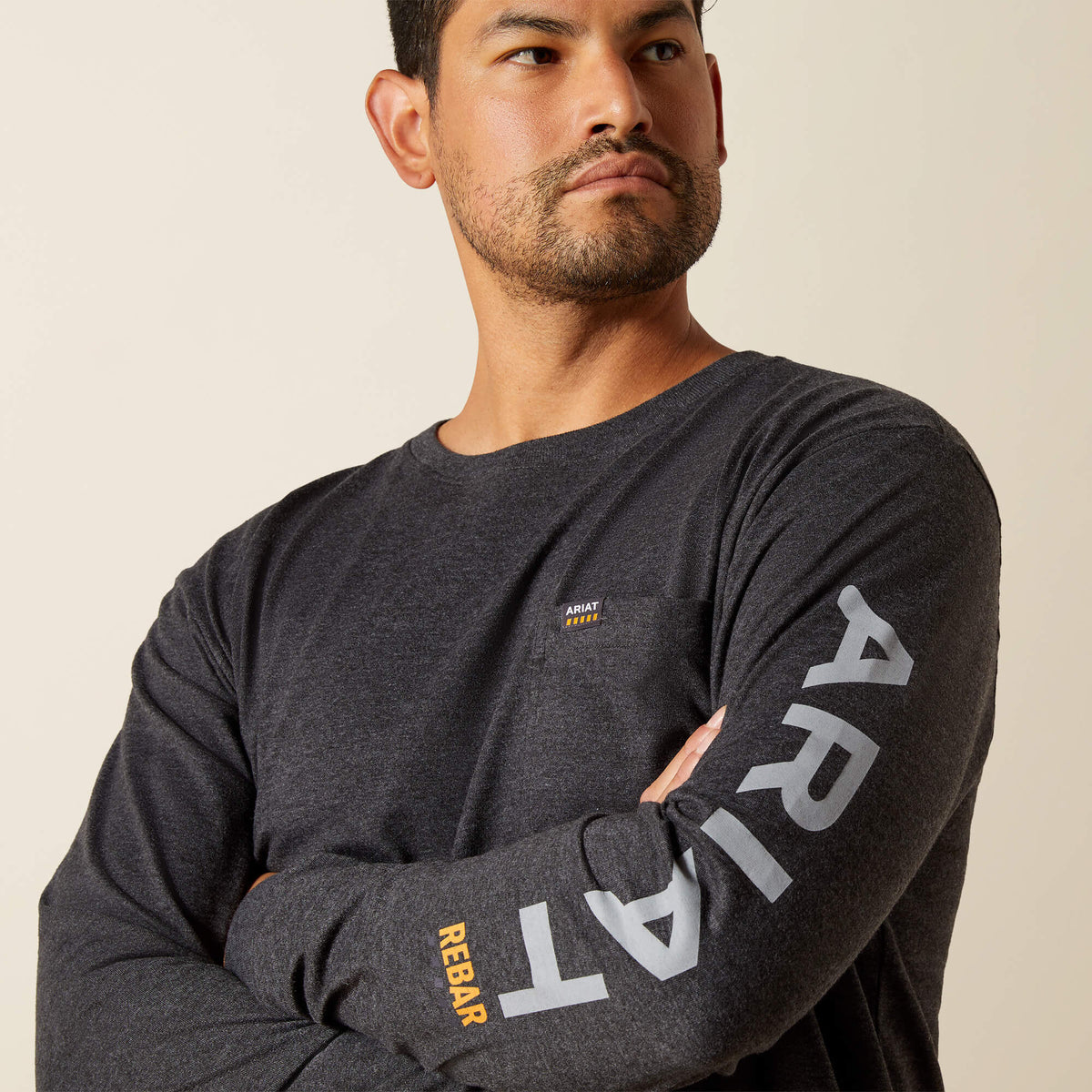 Rebar Cotton Strong Standard Logo Pocket T-Shirt Ariat Men|Work