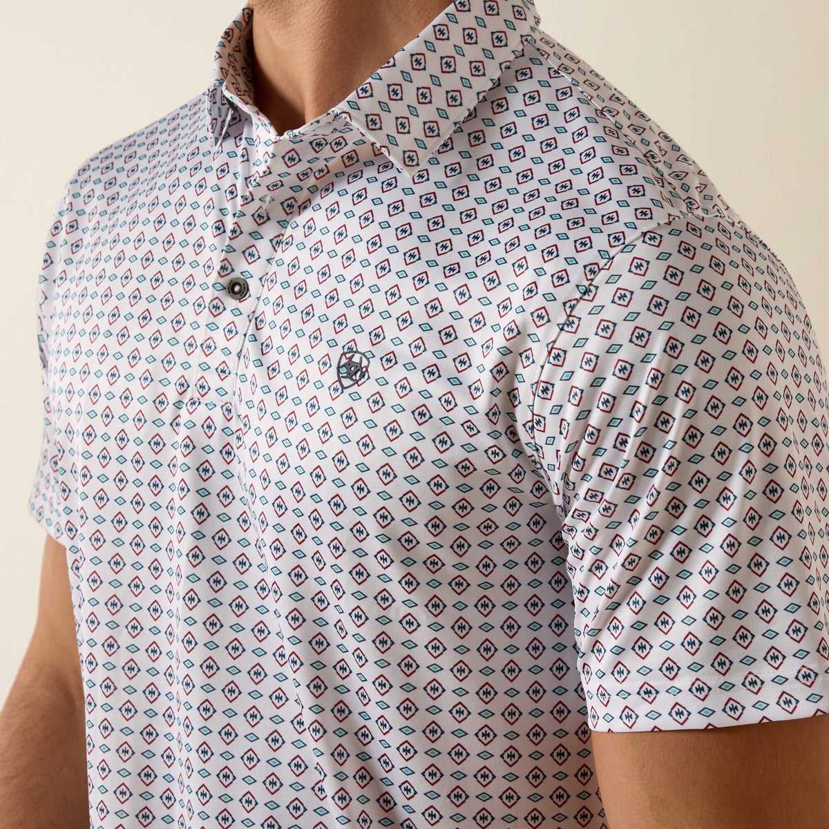 All Over Print Fitted Polo Ariat Men