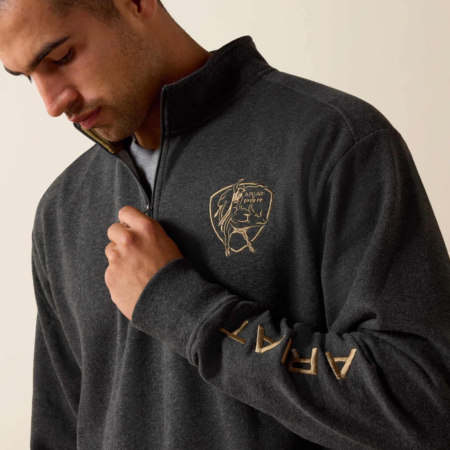 Logo PBR 1/4 Zip Sweatshirt Ariat Men