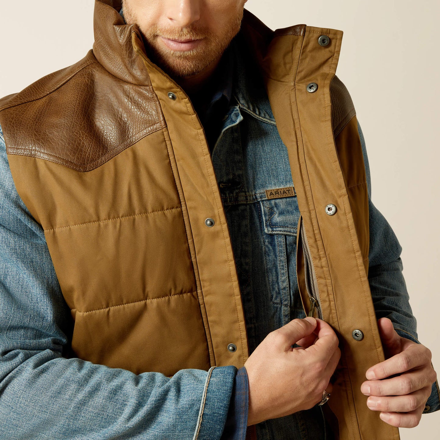 Western Quilted Vest Ariat Men|Sale