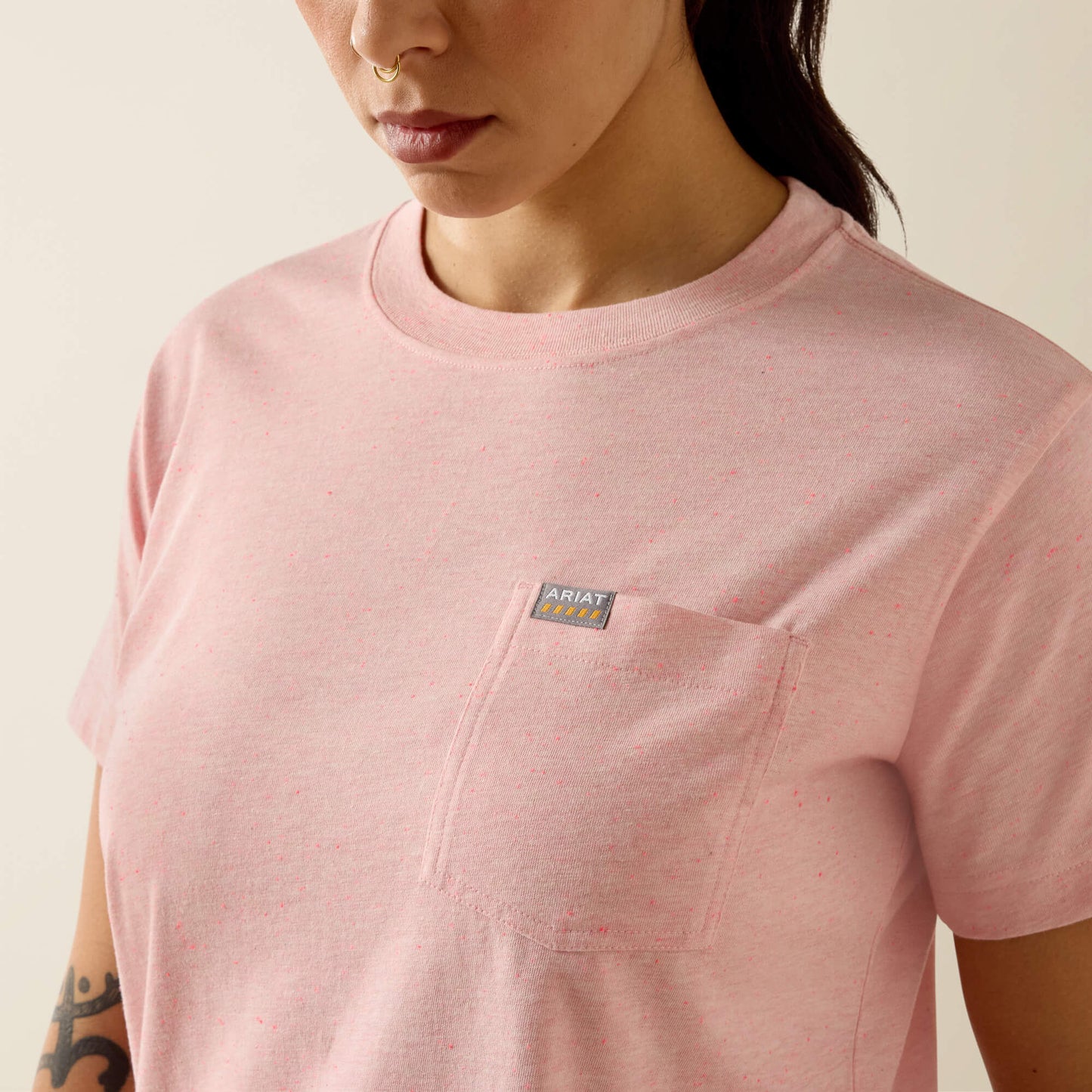 Rebar Cotton Strong Space Dyed T-Shirt Ariat Women|Work