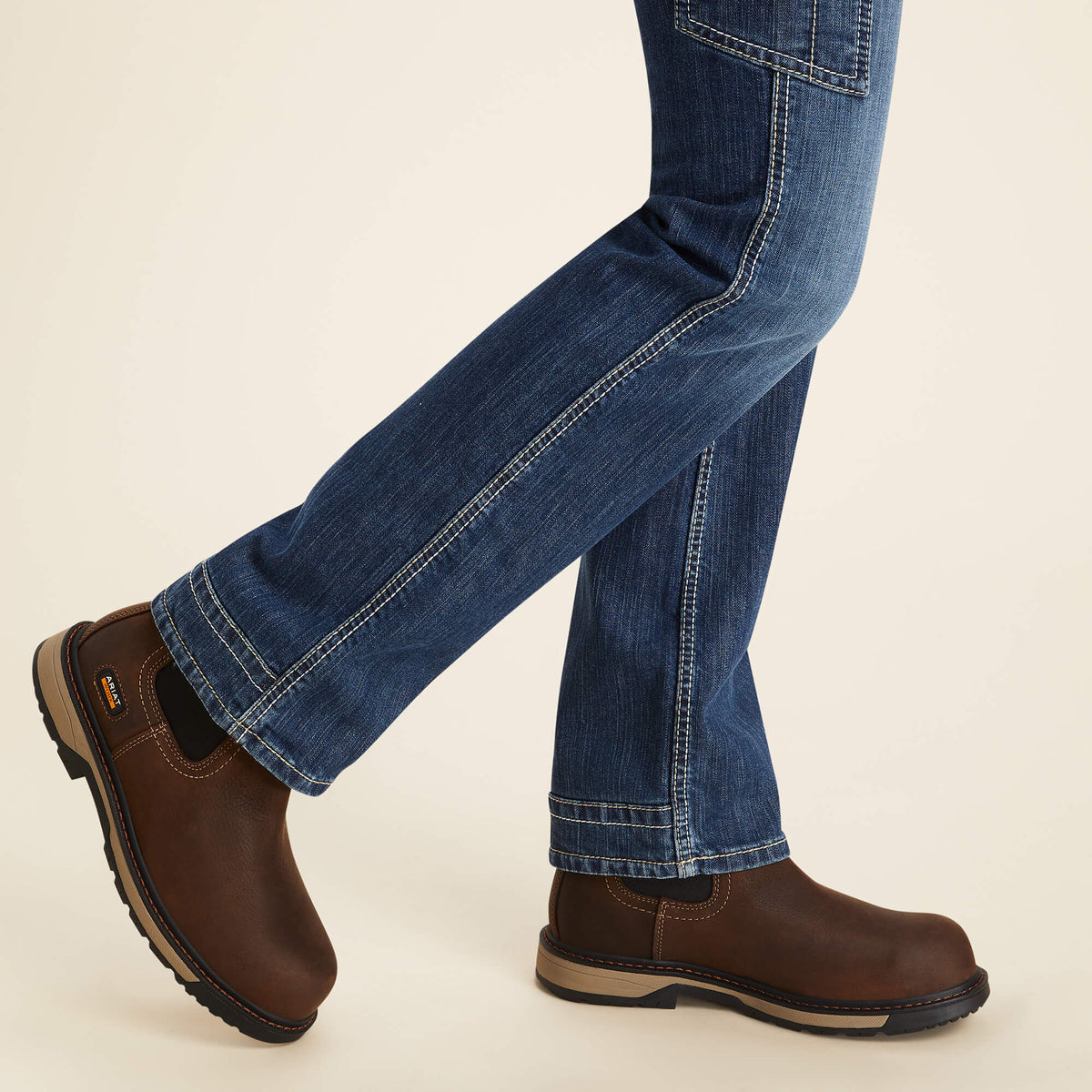 FR Perfect Rise Perfect Rise DuraLight Stretch Cell Phone DuraStretch Straight Leg Jeans Ariat Women|Work