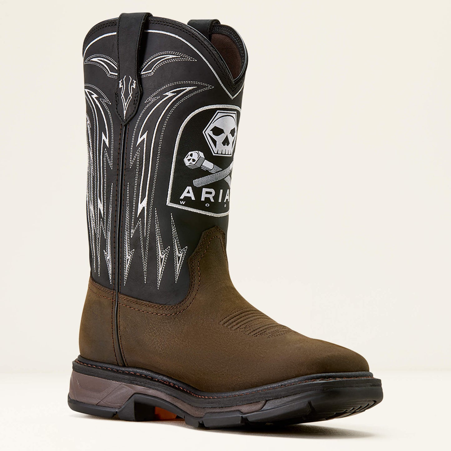 WorkHog XT Bolt Skull Waterproof Wide Square Toe Work Boot Ariat Work