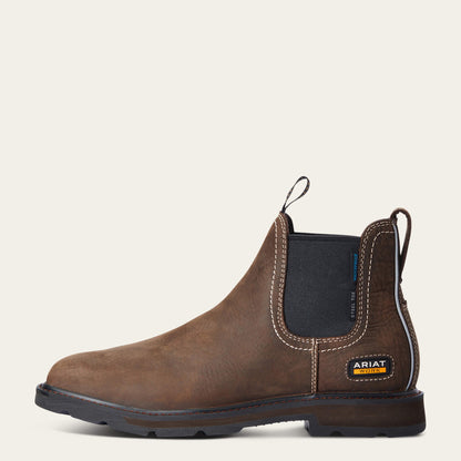 Groundbreaker Chelsea Wide Square Toe Waterproof Steel Toe Work Boot Ariat Men|Work
