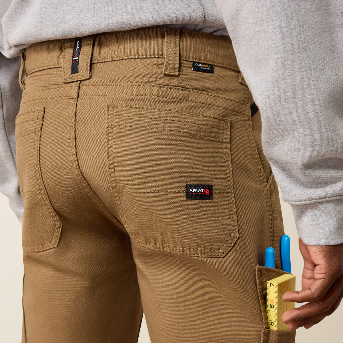 FR M5 Straight DuraStretch DuraLight Cordura Canvas Straight Pant Ariat Men|Work