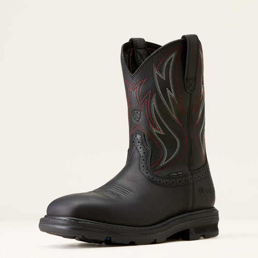 Sierra Shock Shield Wide Square Toe Steel Toe Work Boot Ariat Men|Work