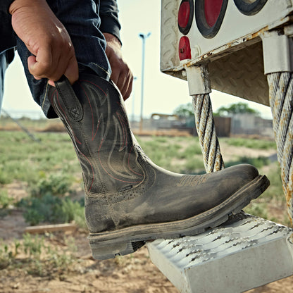 Sierra Shock Shield Wide Square Toe Steel Toe Work Boot Ariat Men|Work