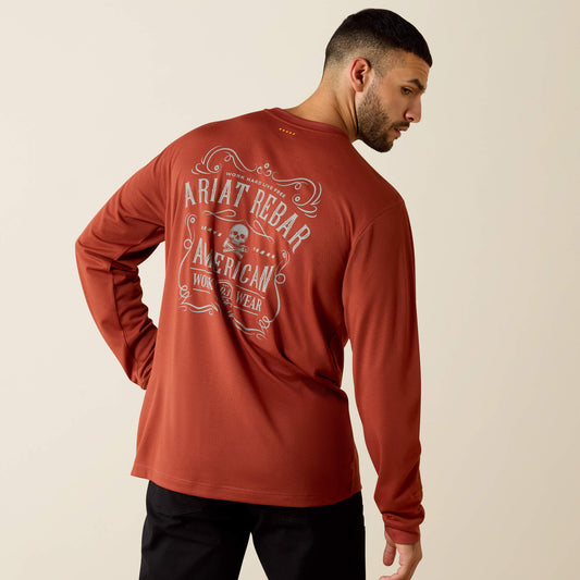 Rebar Heat Fighter Label Long Sleeve T-Shirt Ariat Men|Work