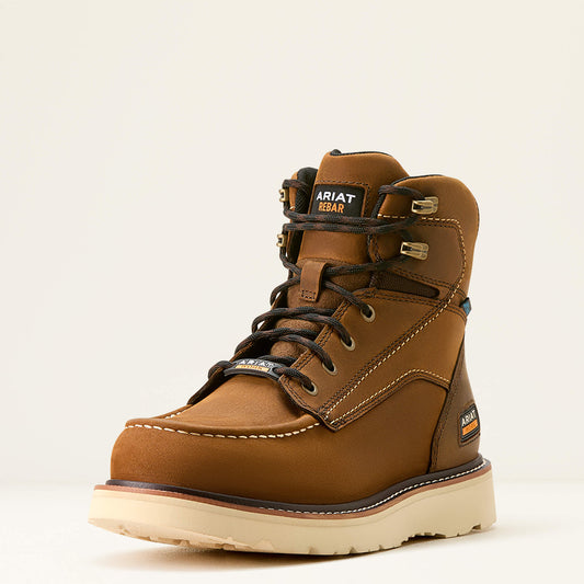 Rebar Wedge Moc Toe 6" Waterproof Work Boot Ariat Men|Work