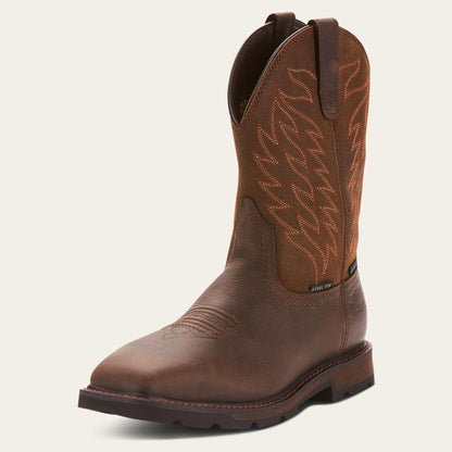 Groundbreaker Wide Square Toe Waterproof Steel Toe Work Boot Ariat Men|Work