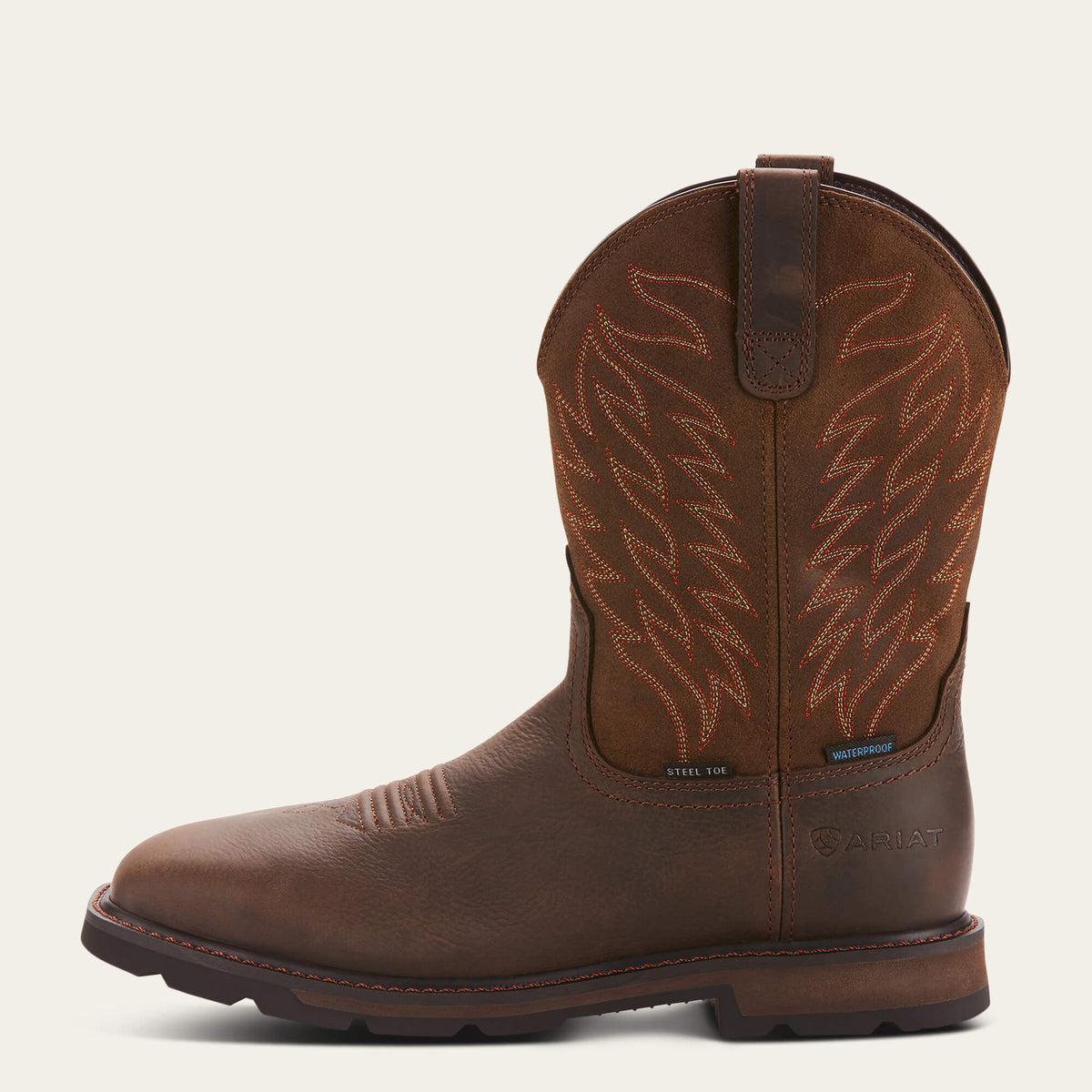 Groundbreaker Wide Square Toe Waterproof Steel Toe Work Boot Ariat Men|Work