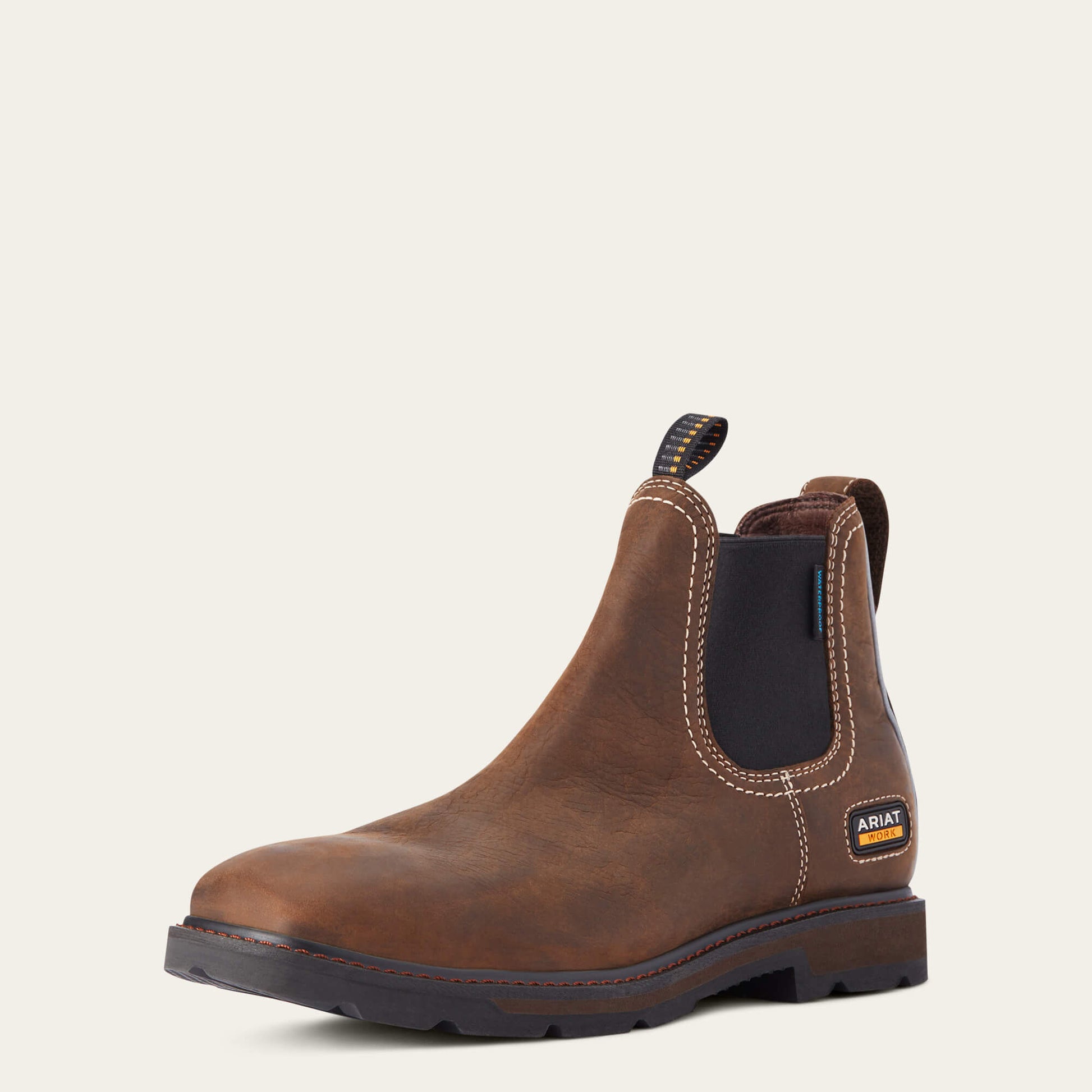 Groundbreaker Chelsea Wide Square Toe Waterproof Work Boot Ariat Men|Work