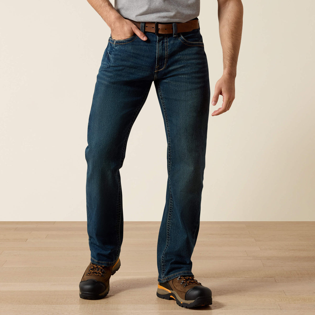 Men's Low Rise, Bootcut Work Pants - Rebar Denim Ariat Men|Work