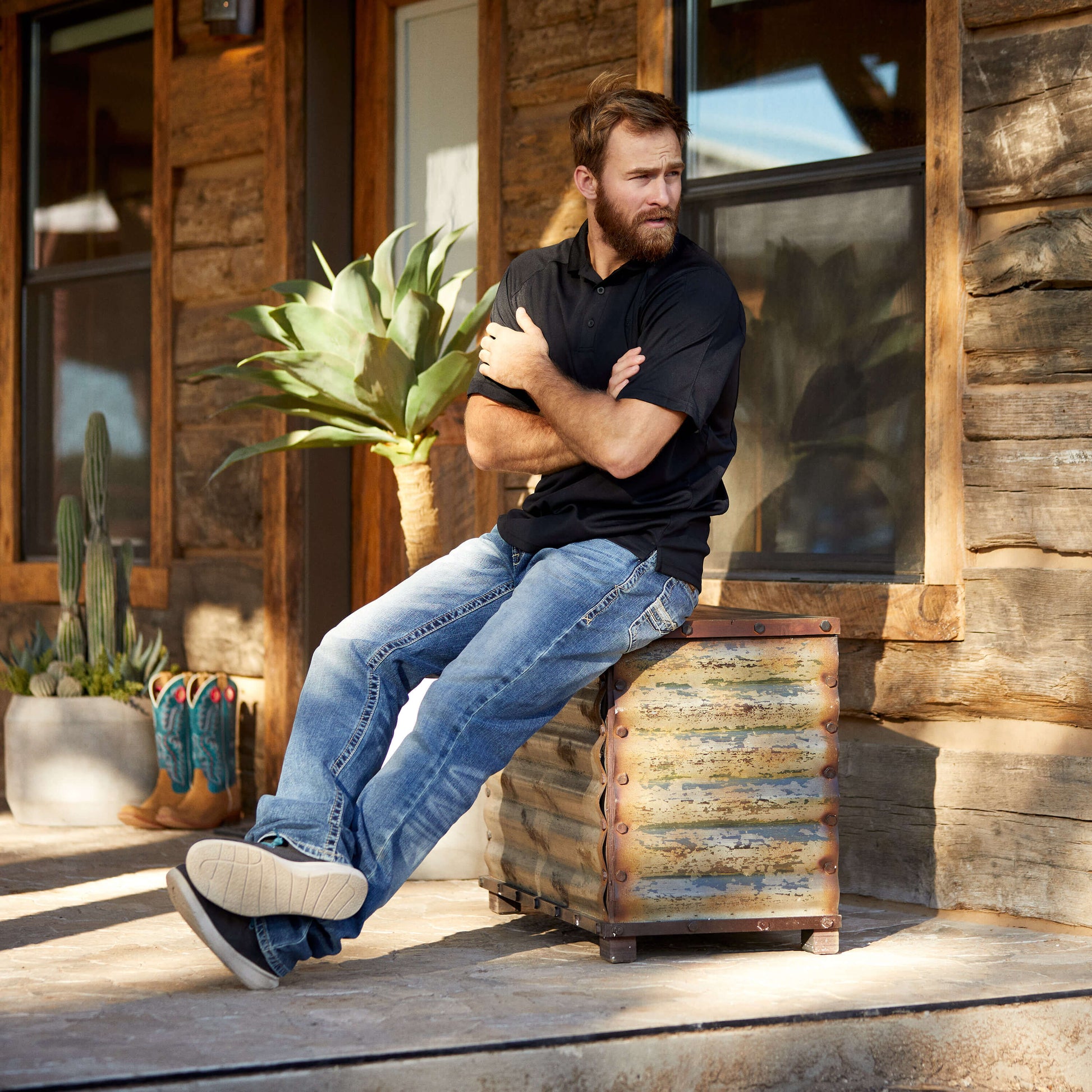 M4 Stretch Shoreway Stackable Straight Leg Jean Ariat Men
