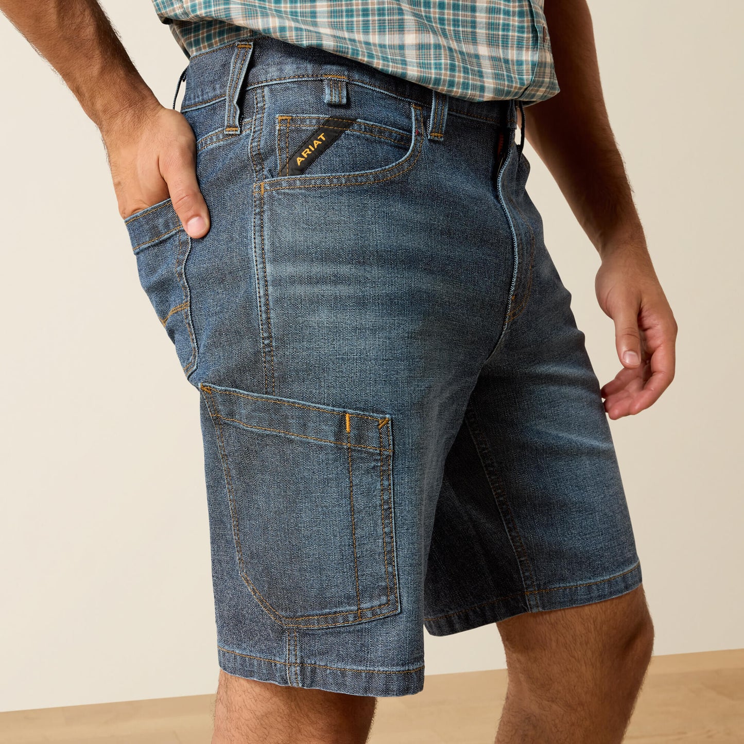 Rebar M4 Relaxed Denim 10" DuraStretch Shorts Ariat Men