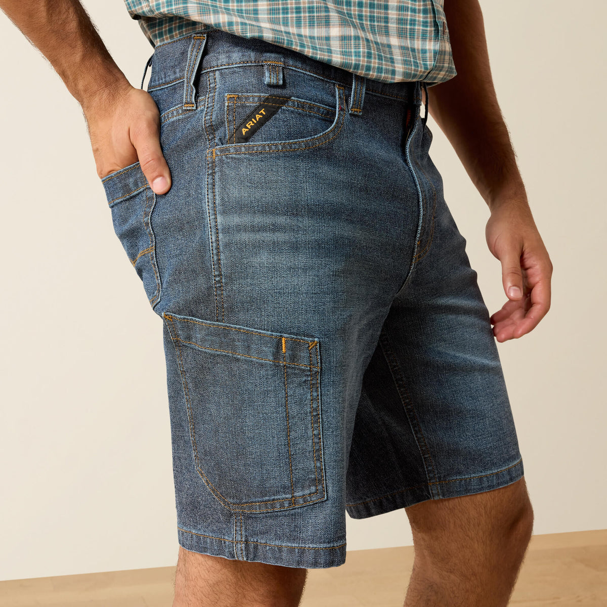 Rebar M4 Relaxed Denim 10" DuraStretch Shorts Ariat Men