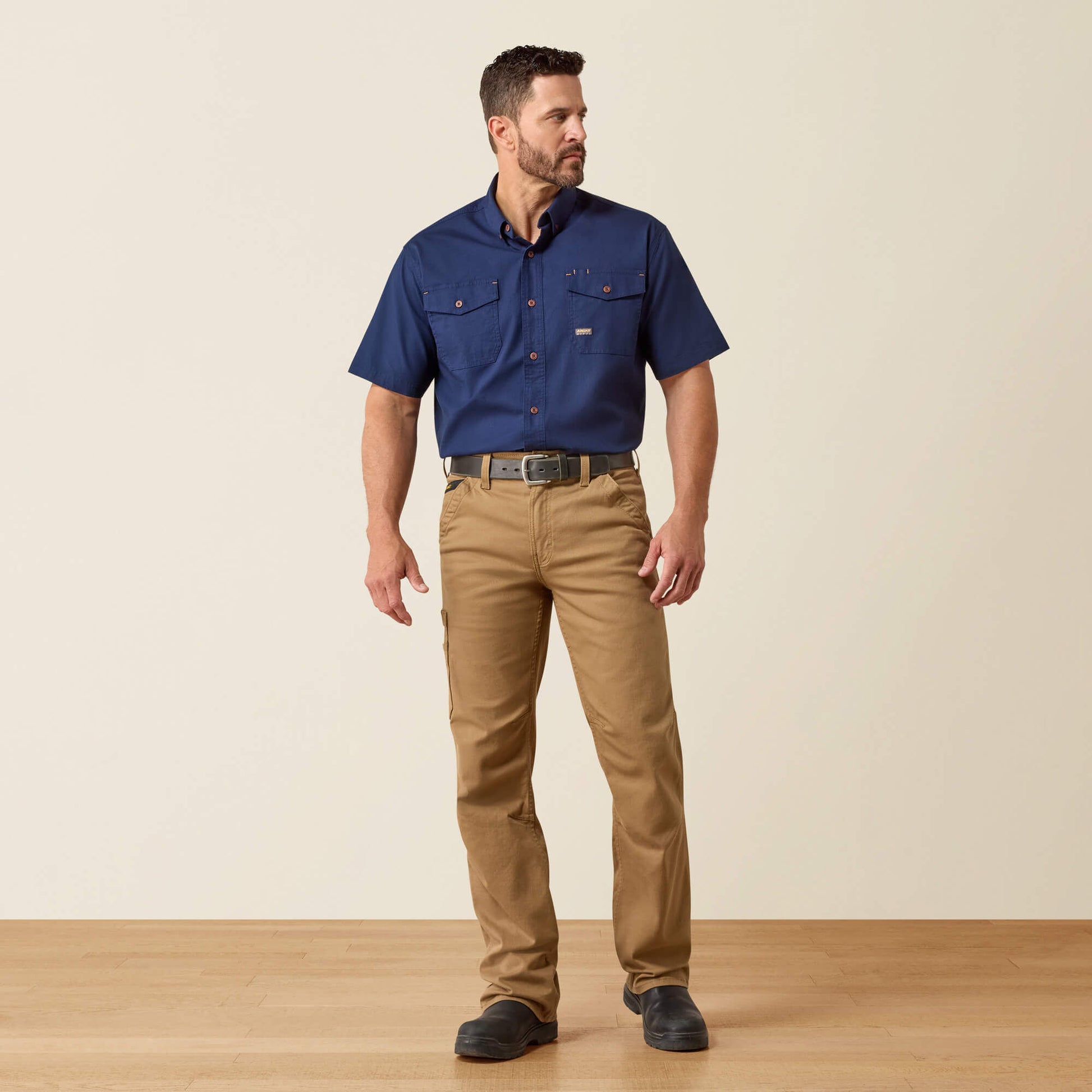 Rebar M4 Relaxed DuraStretch Washed Twill Dungaree Boot Cut Pant Ariat Men|Work