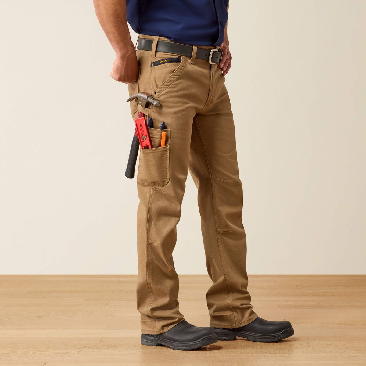Rebar M4 Relaxed DuraStretch Washed Twill Dungaree Boot Cut Pant Ariat Men|Work