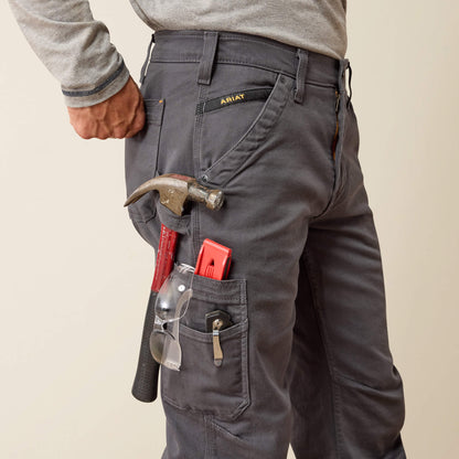 Rebar M4 Relaxed DuraStretch Washed Twill Dungaree Boot Cut Pant Ariat Men|Work