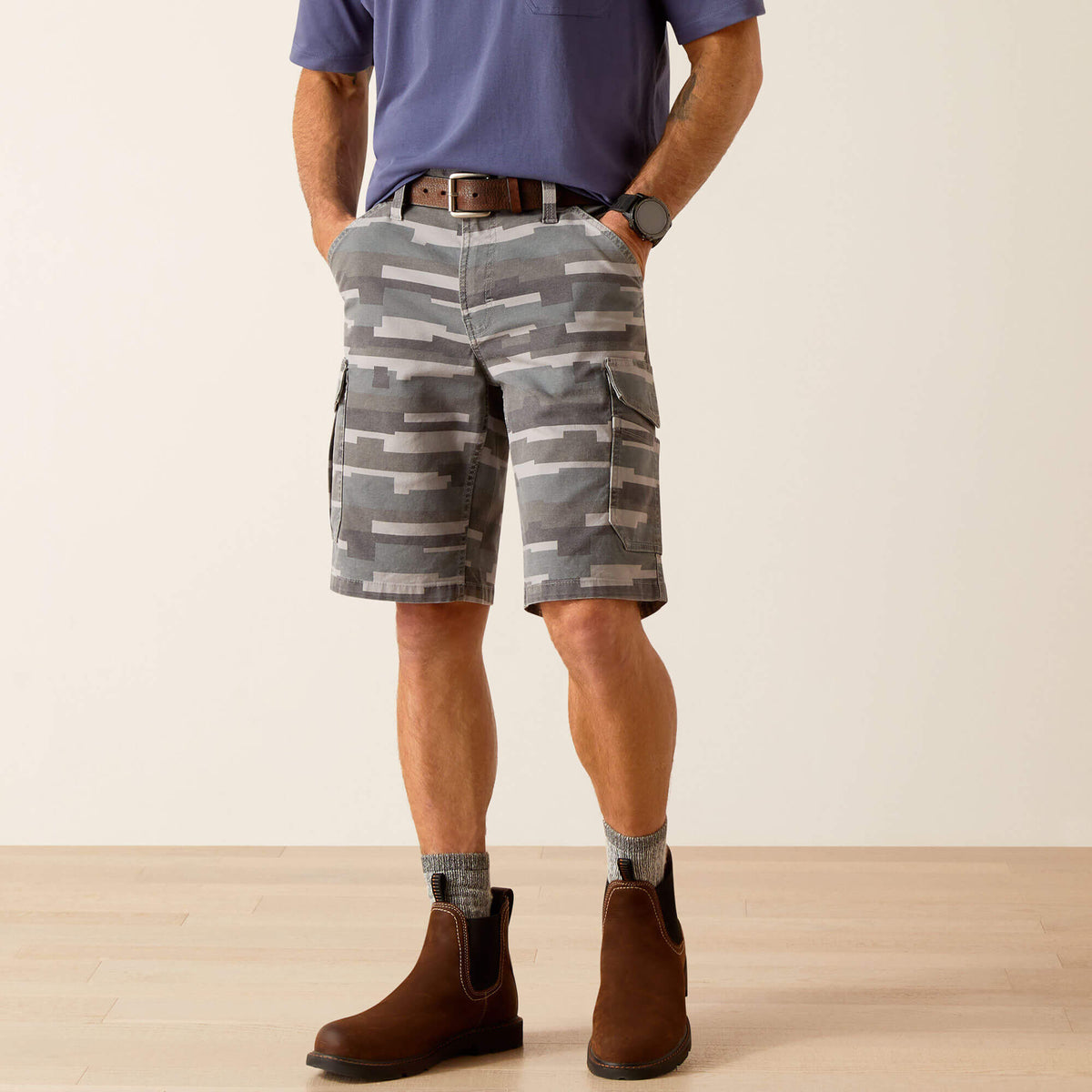 Rebar DuraStretch Made Tough Cargo 11" Short Ariat Men