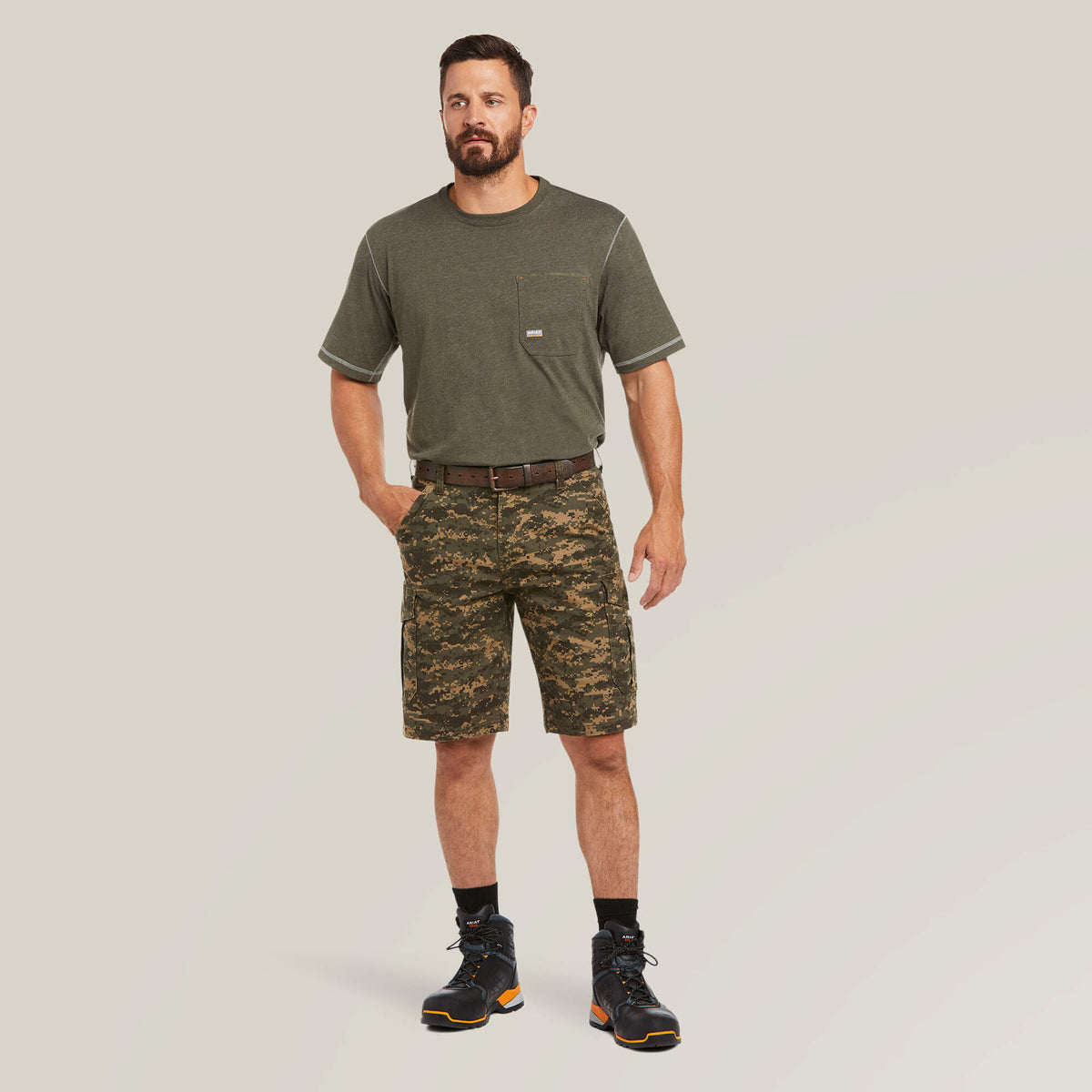 Rebar DuraStretch Made Tough Cargo 11" Short Ariat Men
