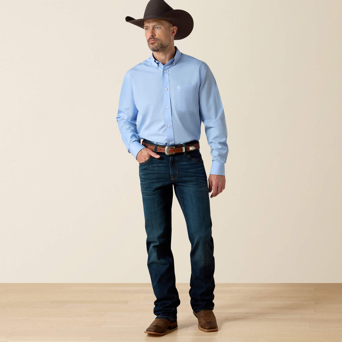 Wrinkle Free Solid Classic Fit Shirt Ariat Men