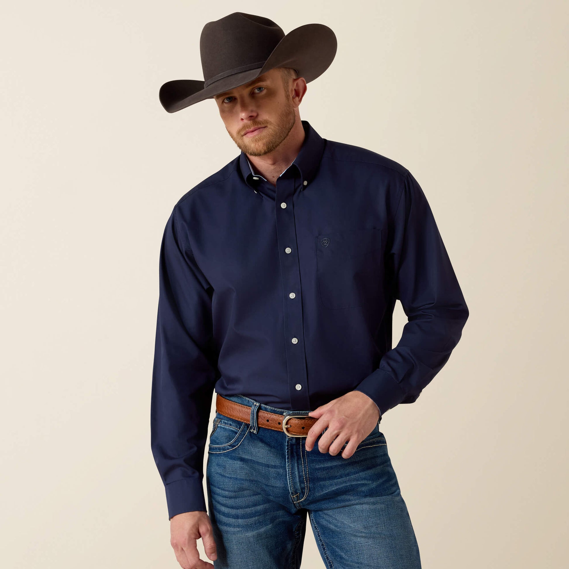 Wrinkle Free Solid Classic Fit Shirt Ariat Men