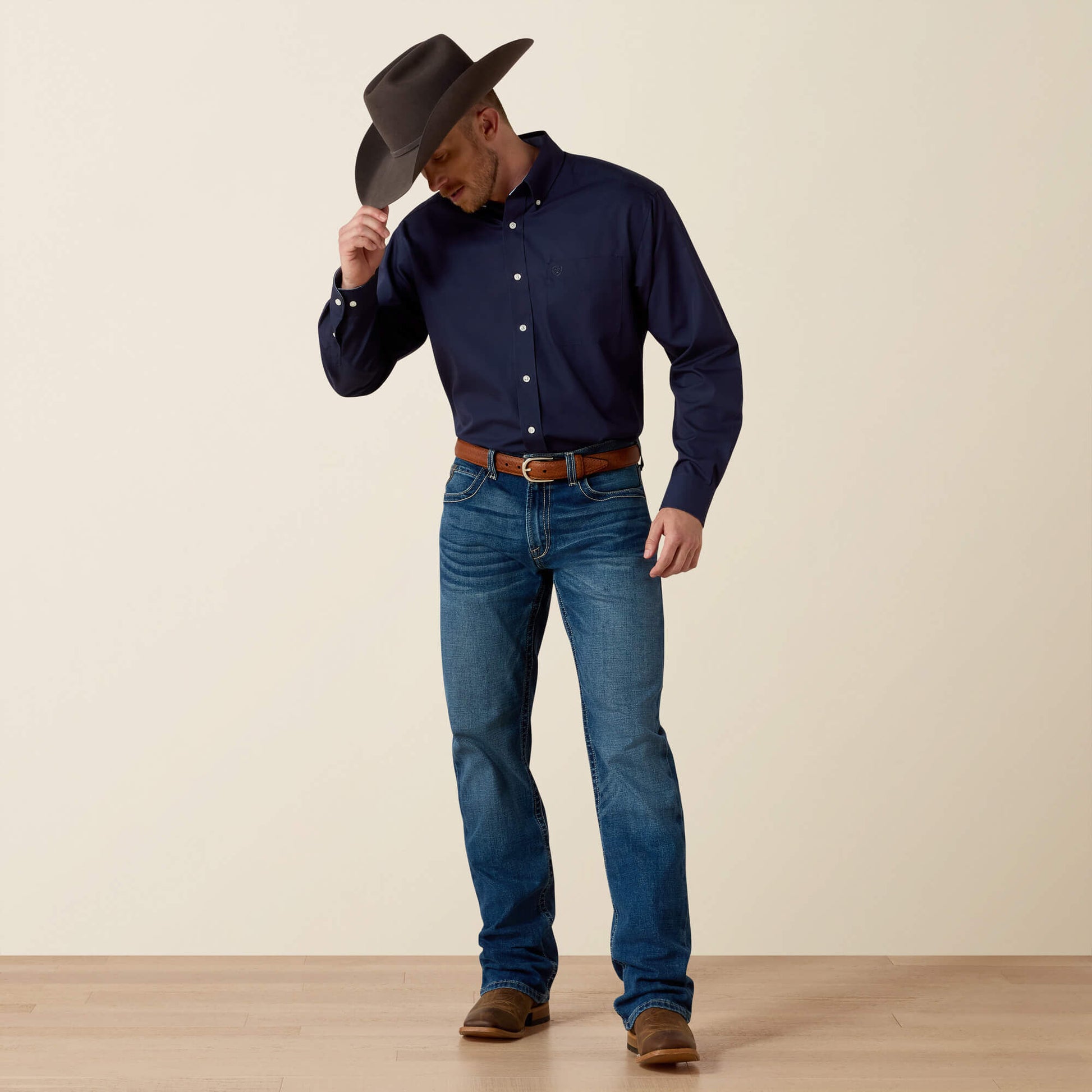 Wrinkle Free Solid Classic Fit Shirt Ariat Men