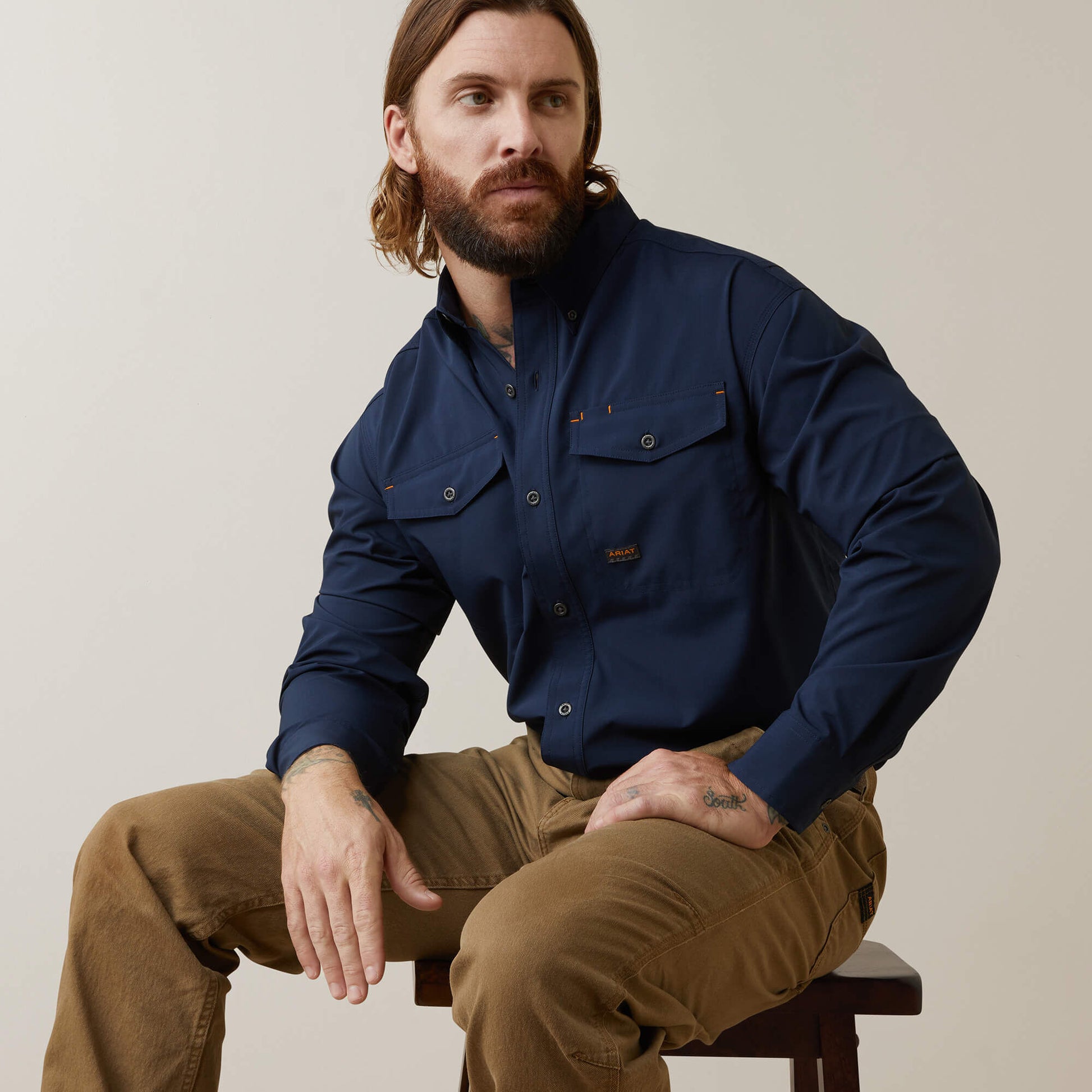 Rebar Made Tough VentTEK DuraStretch Work Shirt Ariat Men|Work