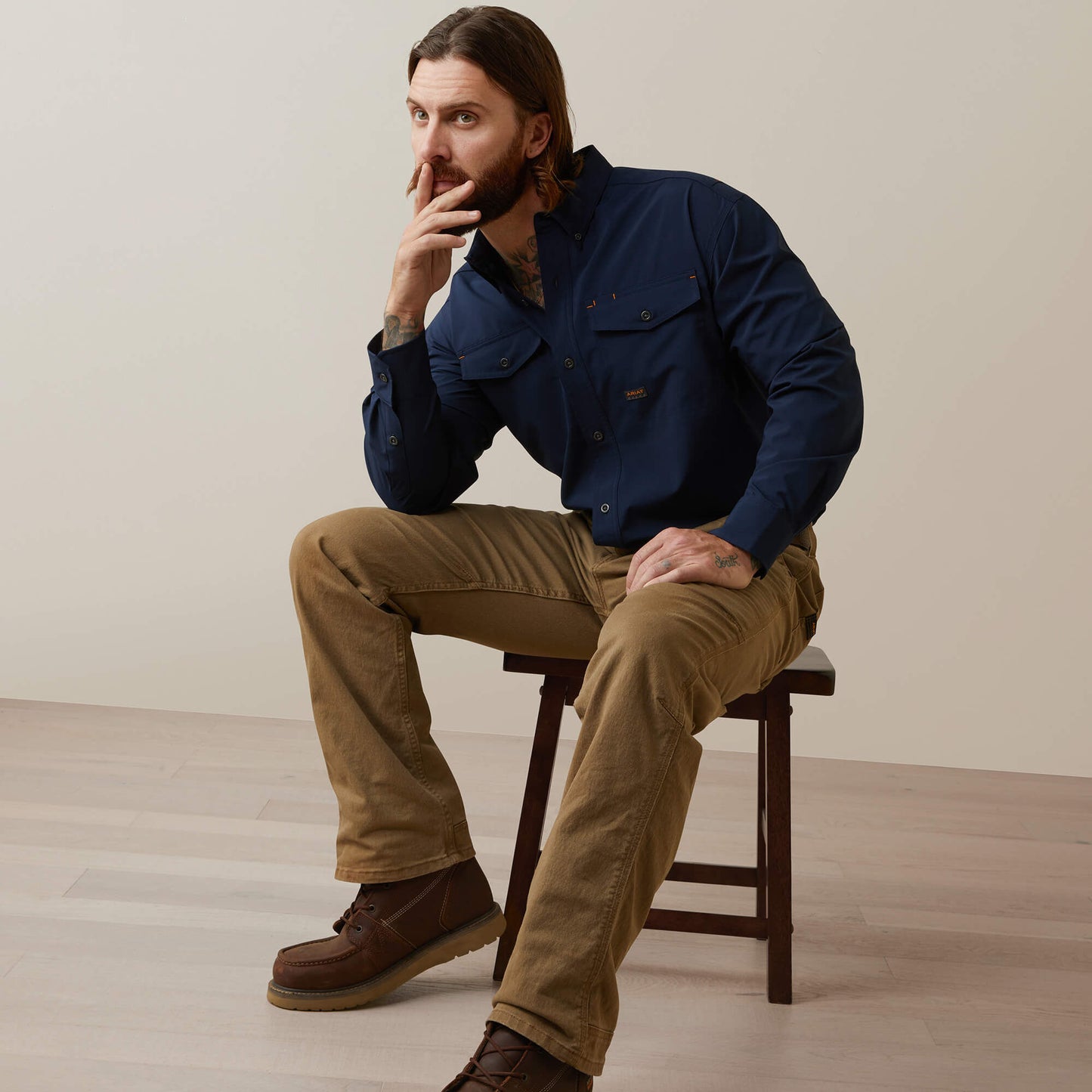Rebar Made Tough VentTEK DuraStretch Work Shirt Ariat Men|Work