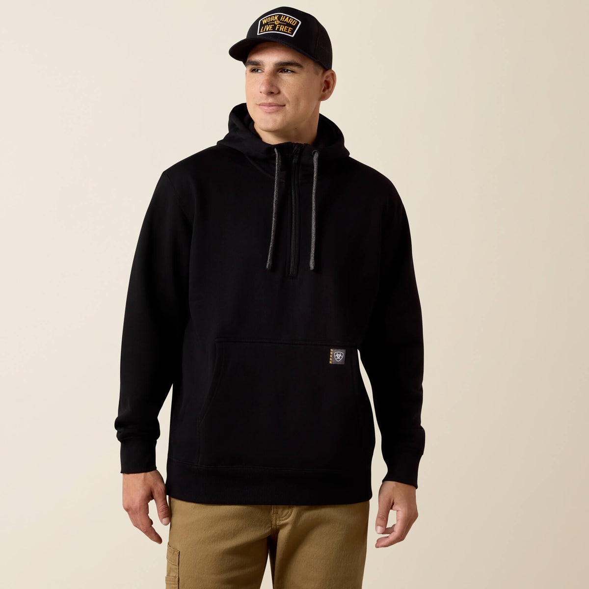Rebar Workman 1/4 Zip Hoodie Ariat Men|Work