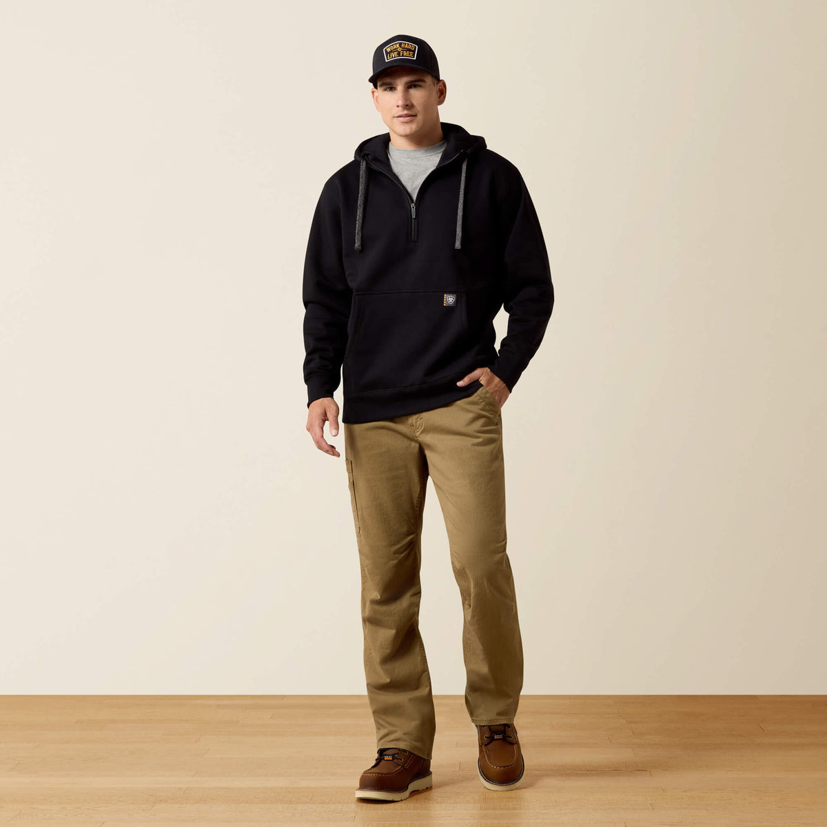 Rebar Workman 1/4 Zip Hoodie Ariat Men|Work