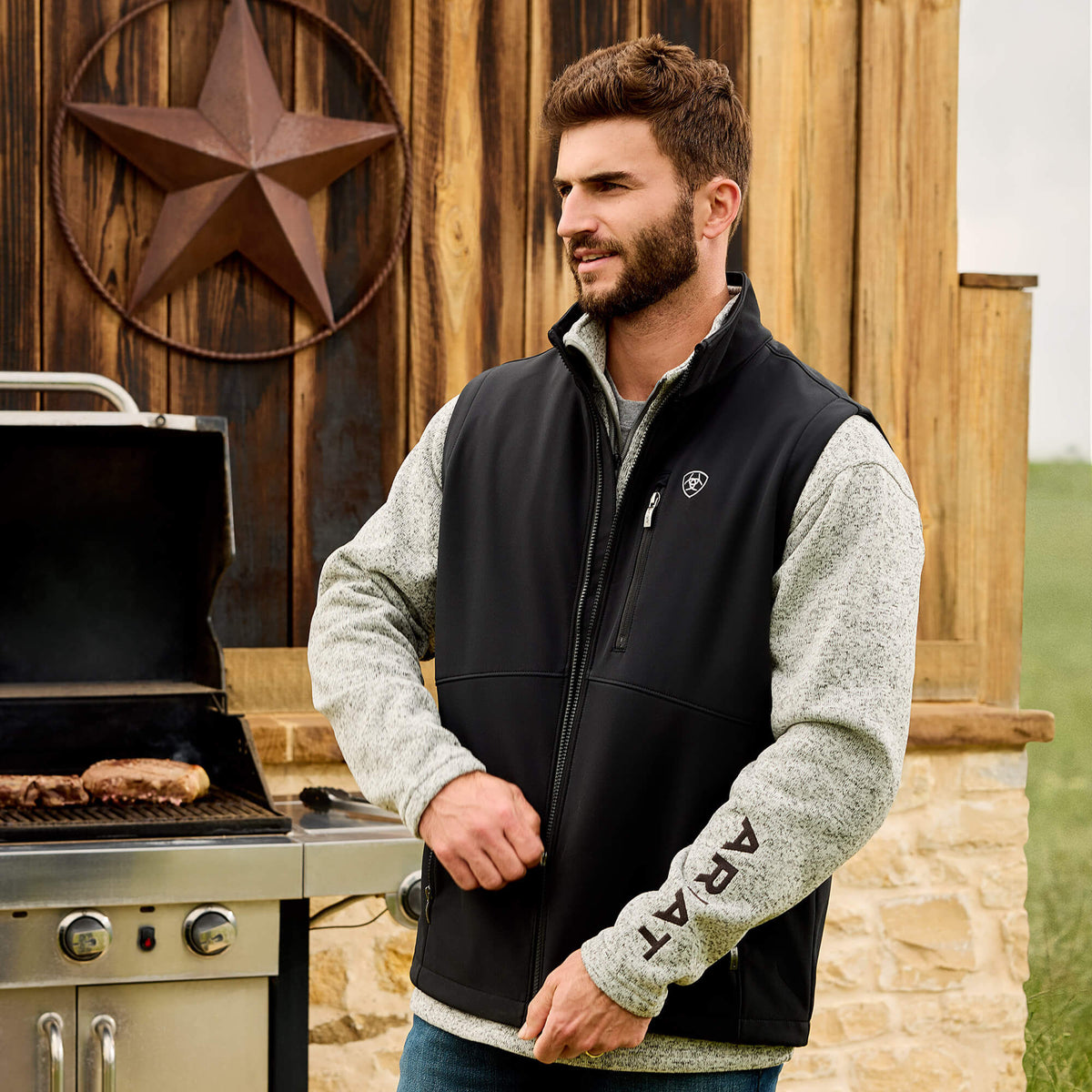 Logo Softshell Vest Ariat Men