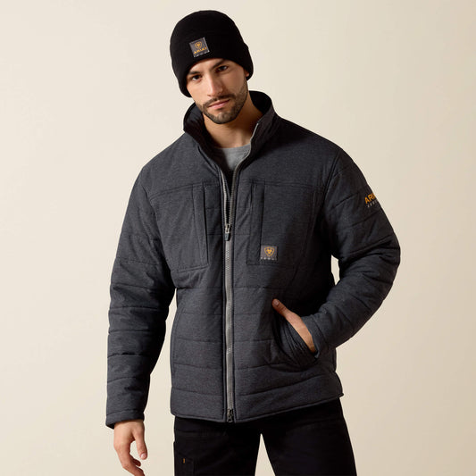 Rebar Valiant Stretch Canvas Water Resistant Insulated Jacket Ariat Men|Work