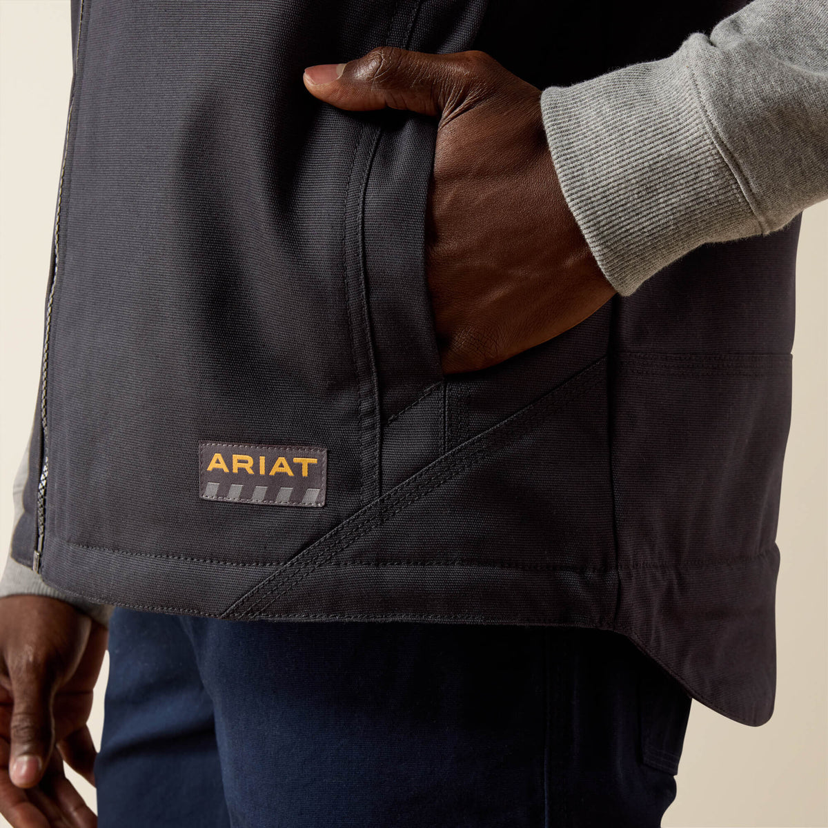 Rebar DuraCanvas Vest Ariat Men|Work