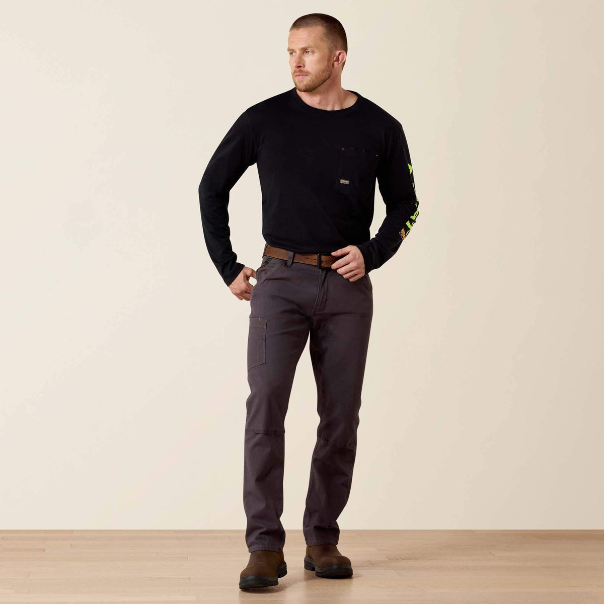 Rebar M4 Relaxed DuraStretch Made Tough Double Front Straight Pant Ariat Men|Work