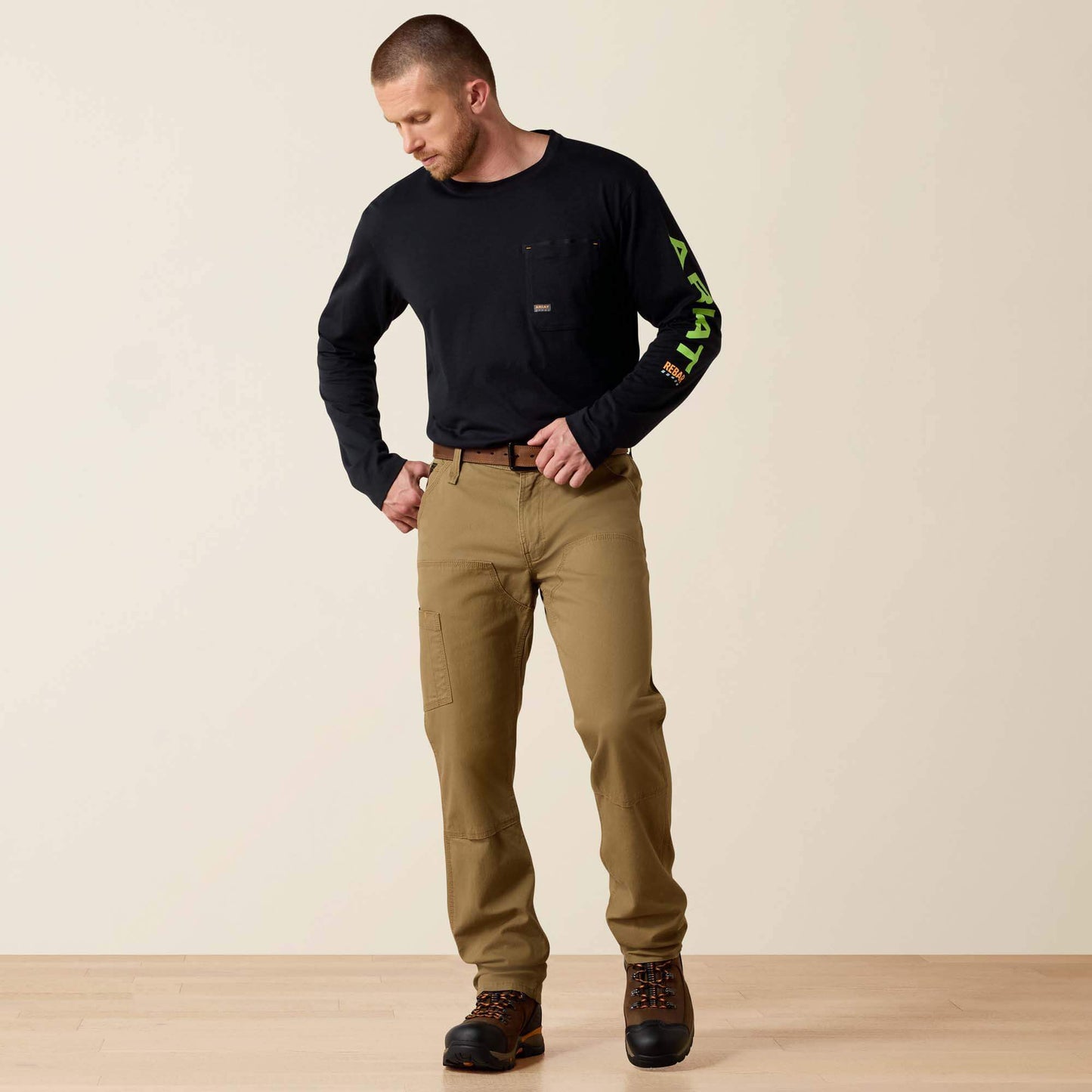 Rebar M4 Relaxed DuraStretch Made Tough Double Front Straight Pant Ariat Men|Work