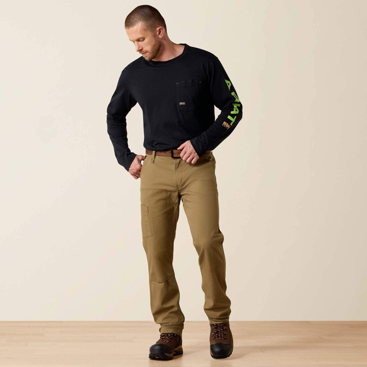 Rebar M4 Relaxed DuraStretch Made Tough Double Front Straight Pant Ariat Men|Work