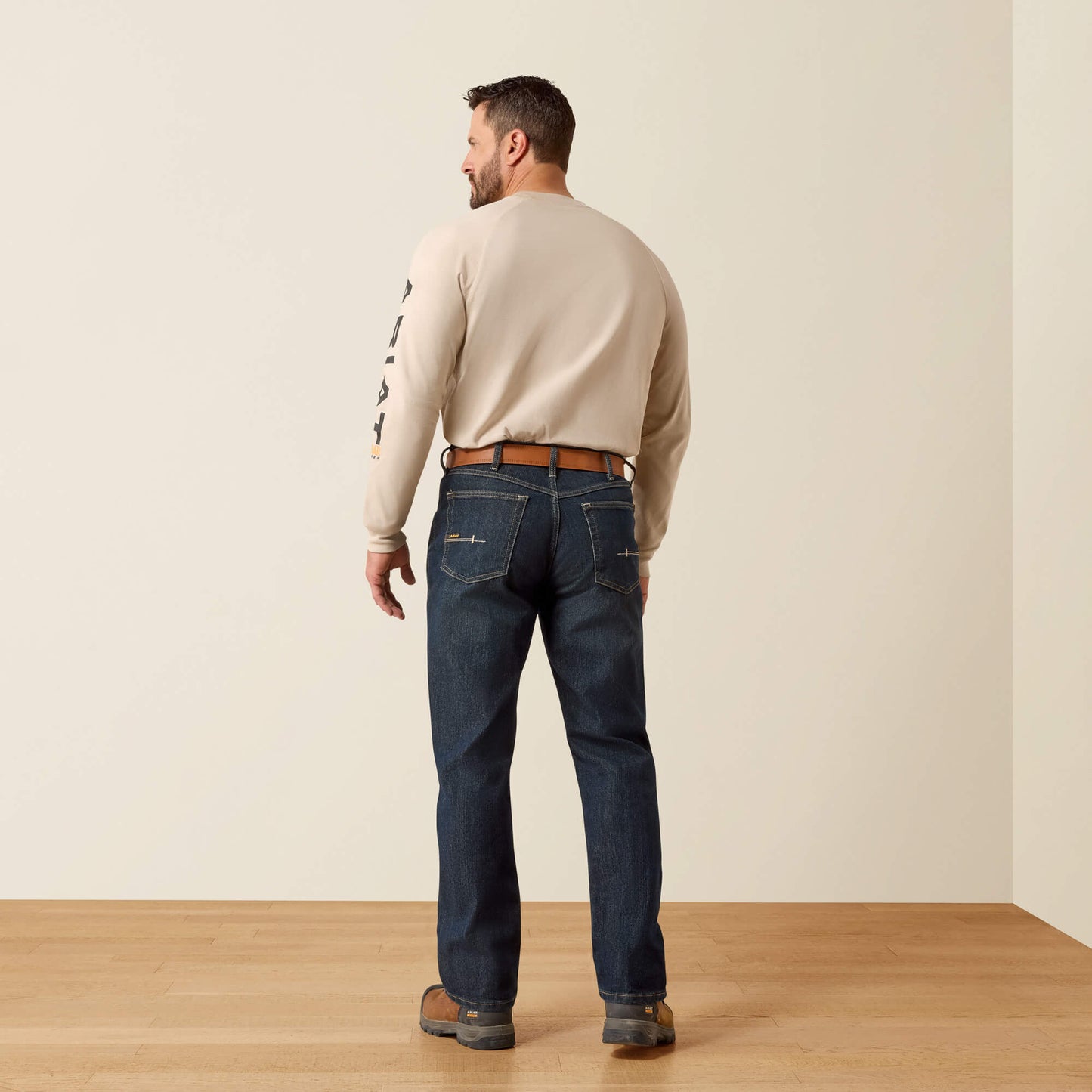 Rebar M4 Relaxed DuraStretch Basic Stackable Straight Leg Jean Ariat Men|Work