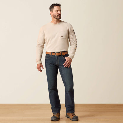 Rebar M4 Relaxed DuraStretch Basic Stackable Straight Leg Jean Ariat Men|Work