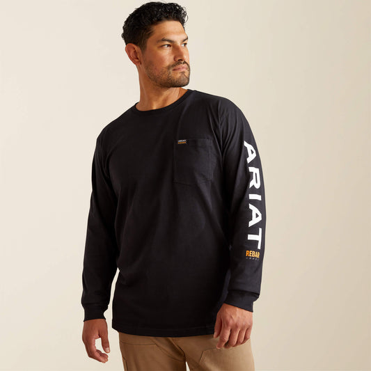 Rebar Cotton Strong Standard Logo Pocket T-Shirt Ariat Men|Work