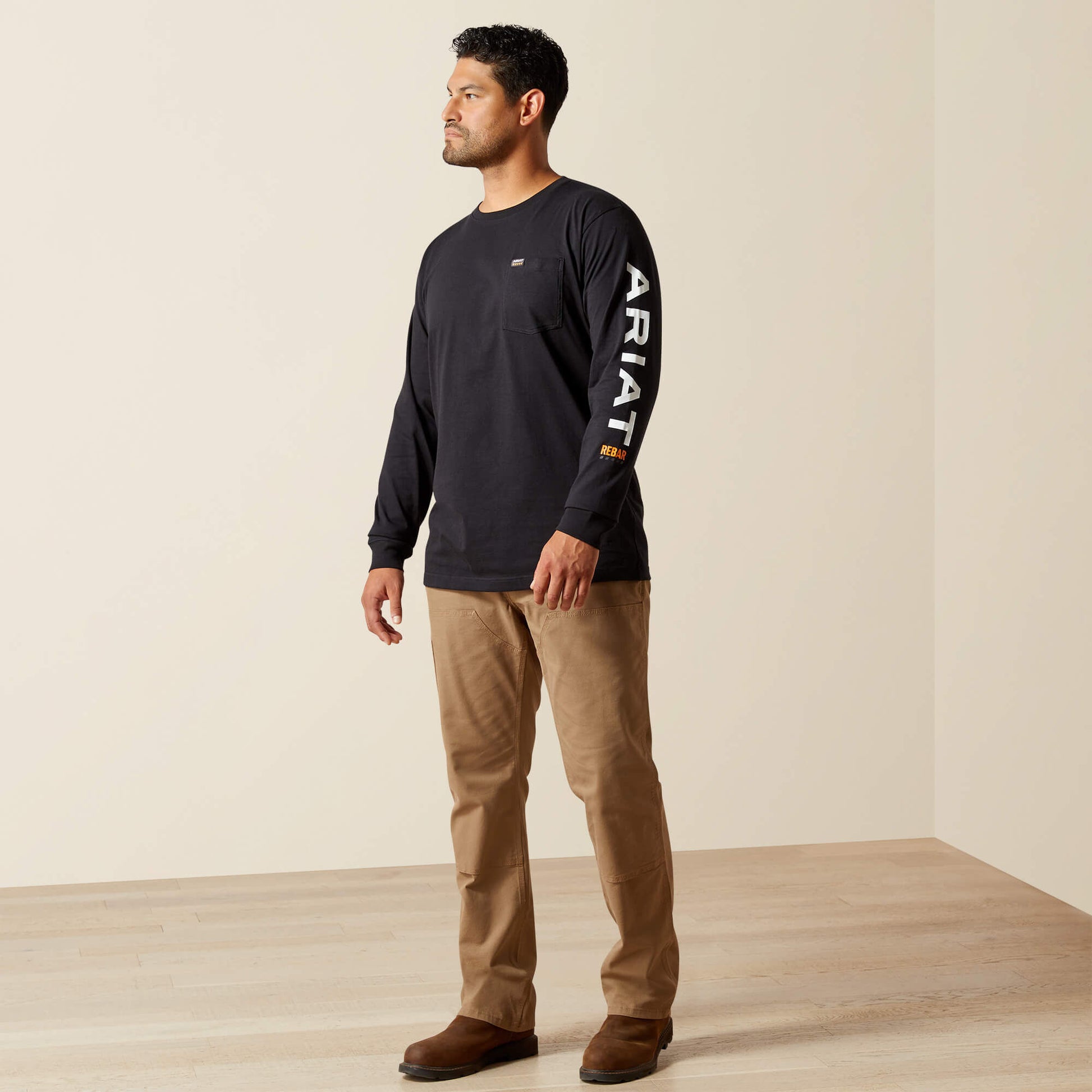 Rebar Cotton Strong Standard Logo Pocket T-Shirt Ariat Men|Work