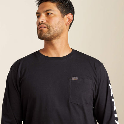 Rebar Cotton Strong Standard Logo Pocket T-Shirt Ariat Men|Work