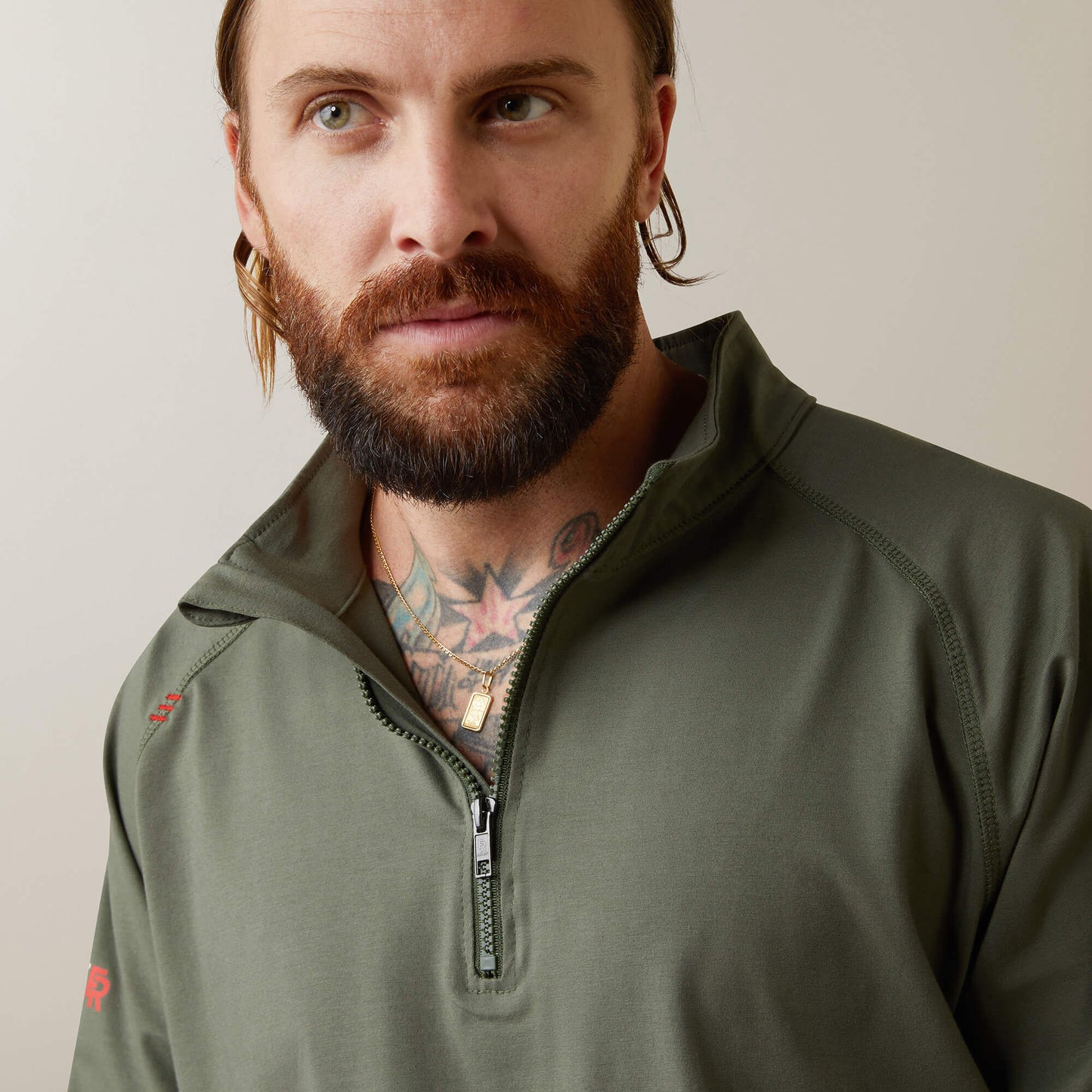 FR Combat Stretch Patriot 1/4 Zip Work Shirt Ariat Men|Work