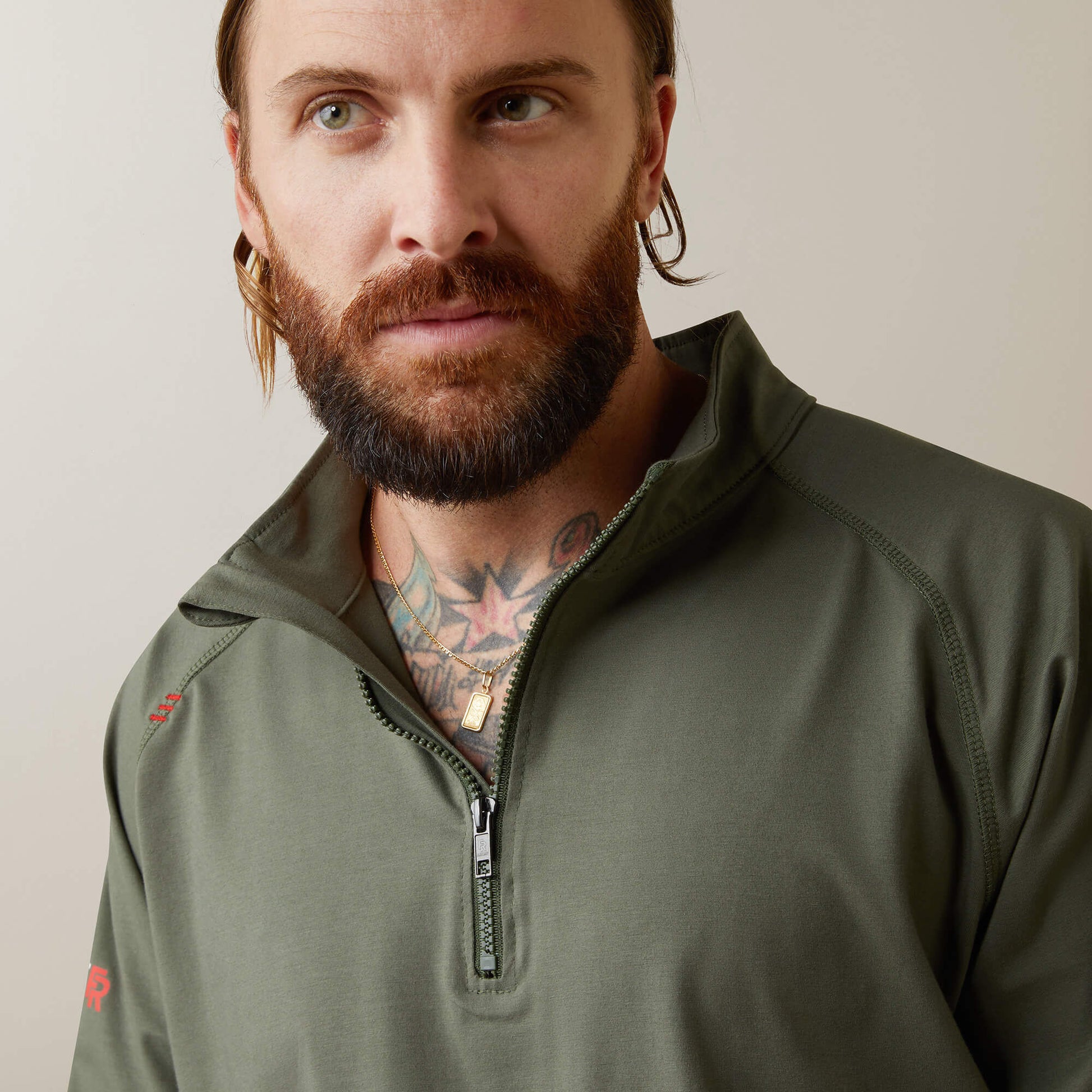 FR Combat Stretch Patriot 1/4 Zip Work Shirt Ariat Men|Work