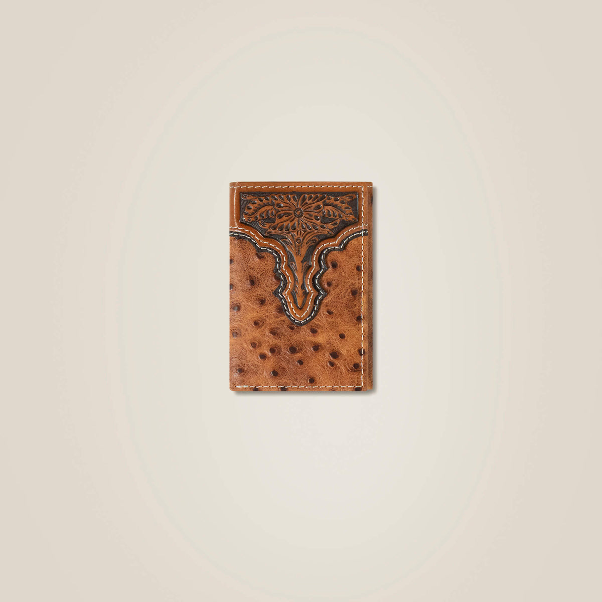 Ostrich Trifold Wallet Ariat Men|Accessories